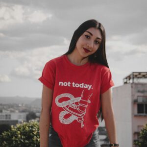 Not Today" Red Graphic T-Shirt