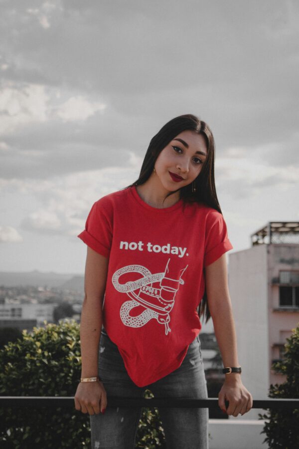 Not Today" Red Graphic T-Shirt